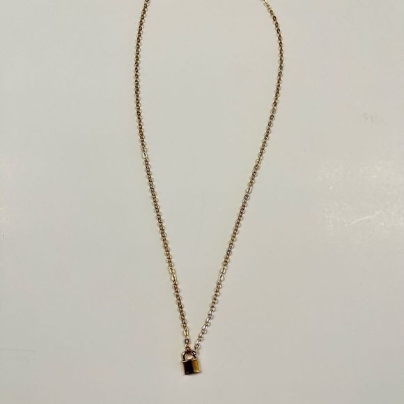 Locked In Love Gold-Plated Necklace - Picture 4 of 4